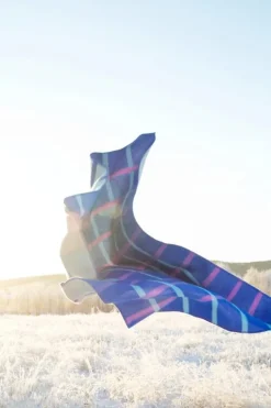 Røros Tweed Knut pläd, 135 x 200 cm, koboltblå