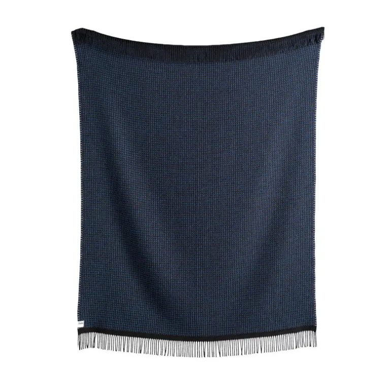 Røros Tweed Lofoten filt, 210 x 150 cm, ljuslila - petroleum