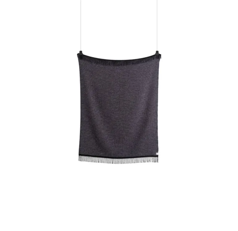 Røros Tweed Lofoten filt, 210 x 150 cm, ljuslila - petroleum