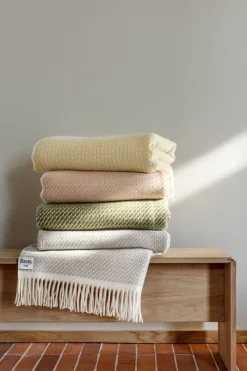 Røros Tweed Mello filt, 150 x 210 cm, varmgrå