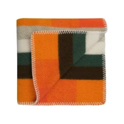Røros Tweed Mikkel pläd, 100 x 135 cm, orange