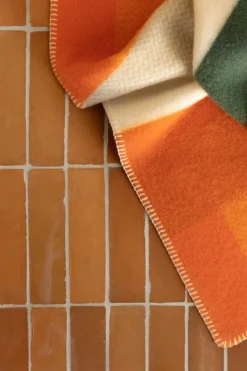 Røros Tweed Mikkel pläd, 100 x 135 cm, orange