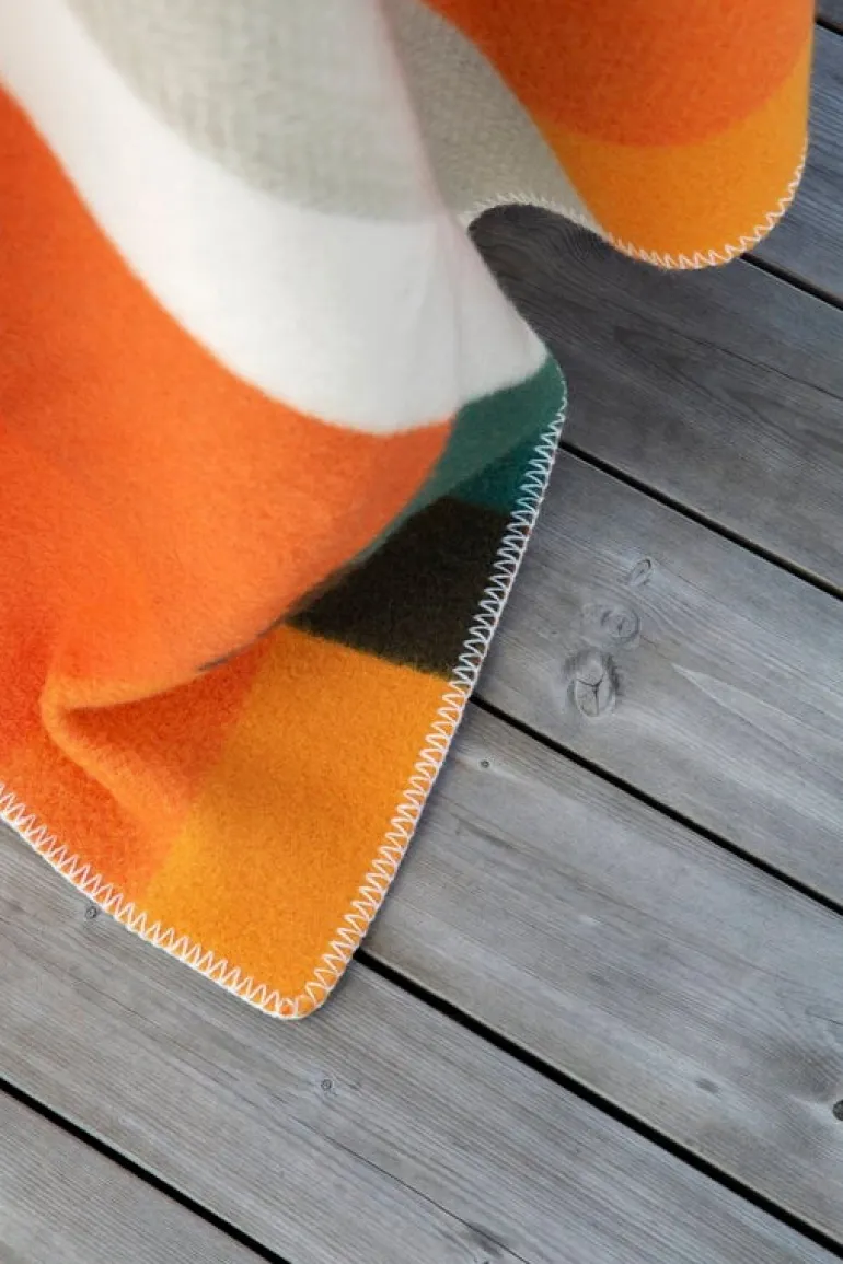 Røros Tweed Mikkel pläd, 135 x 200 cm, orange