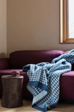 Røros Tweed Palette filt, 135 x 200 cm, hav