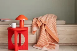 Røros Tweed Palette filt, 135 x 200 cm, korall