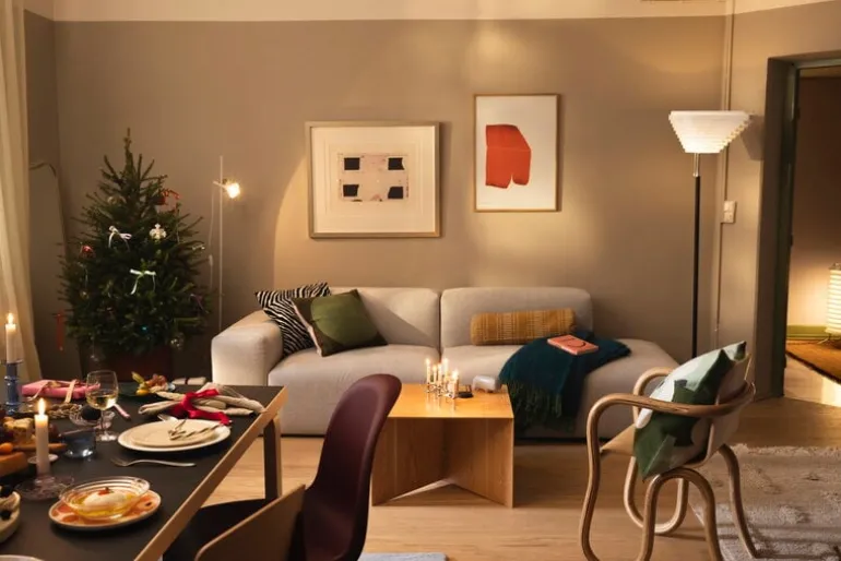 Røros Tweed Åsmund Bold prydnadskudde, 50 x 50 cm, rosa - grön