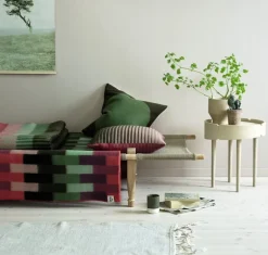 Røros Tweed Åsmund Gradient filt, 200 x 135 cm, rosa - grön