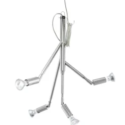 Örsjö Kvist 4 pendellampa, förnicklad mässing