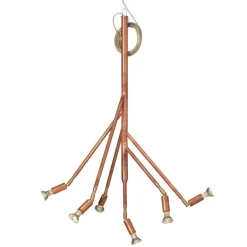 Örsjö Kvist 6 pendellampa, koppar