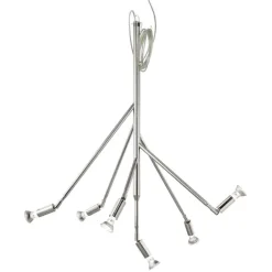 Örsjö Kvist 6 pendellampa, nickelpläterad mässing