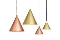 Örsjö Tratten pendellampa, liten, koppar