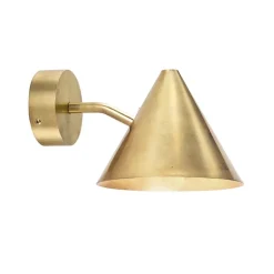 Örsjö Tratten vägglampa, utomhus, liten, mässing