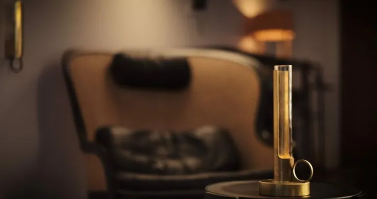 Örsjö Visir bärbar bordslampa, koppar