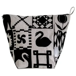 Saana ja Olli Kaukana kotoa sminkväska, beige - svart