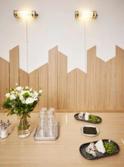 Sammode Gude vägglampa, rostfritt stål