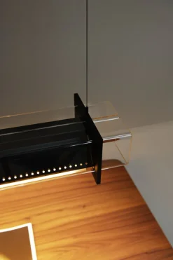 Sammode Quadratube P2 pendellampa, 1300 mm, champagne