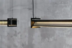 Sammode Quadratube P1 pendellampa, 1300 mm, champagne