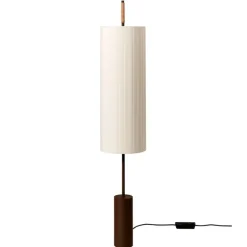 Santa & Cole Dórica golvlampa, naturvit - brons