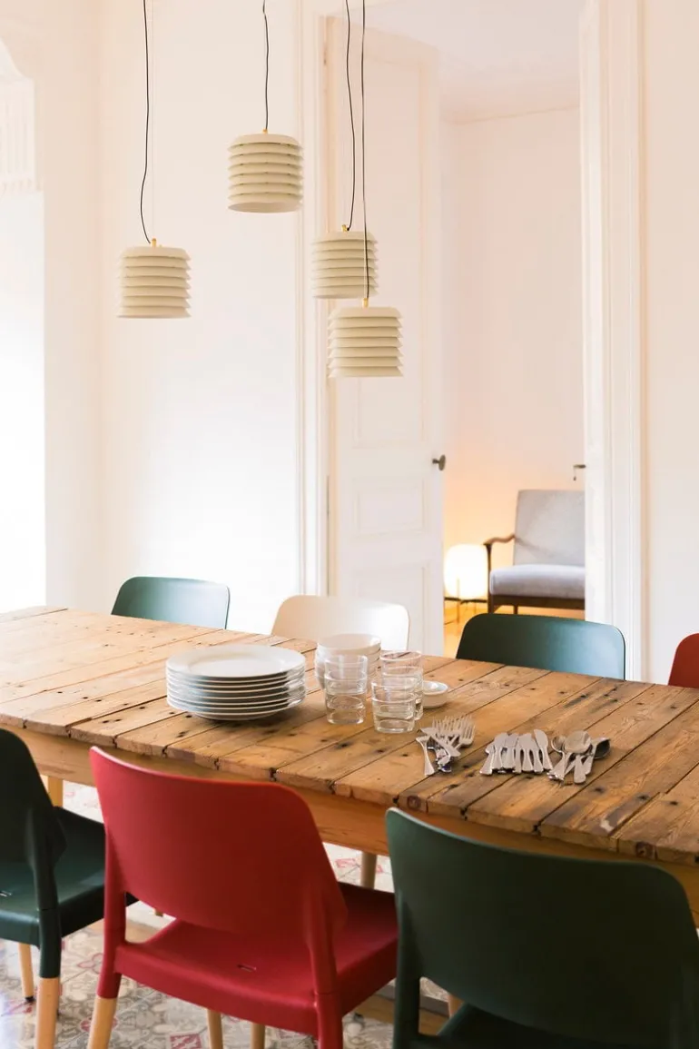 Santa & Cole Maija 30 pendellampa, vit