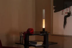 Santa & Cole Sylvestrina bärbar bordslampa, klar - svart