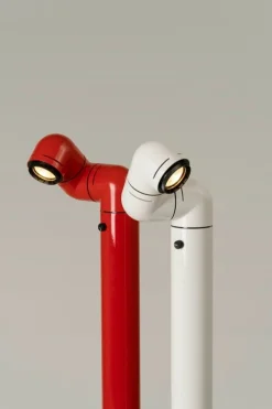 Santa & Cole Tatu Pie golvlampa, vit