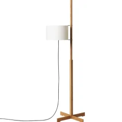 Santa & Cole TMM golvlampa, ek - vit