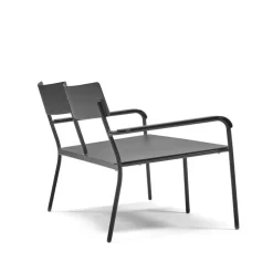 Serax August 2-sitsbänk med ryggstöd, svart