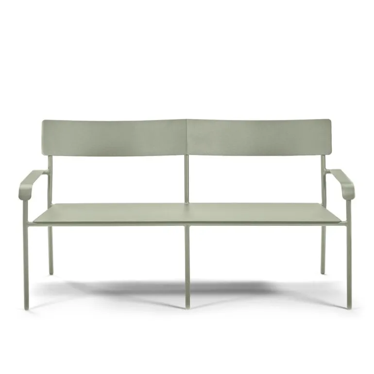 Serax August 2-sitsbänk med ryggstöd, grön
