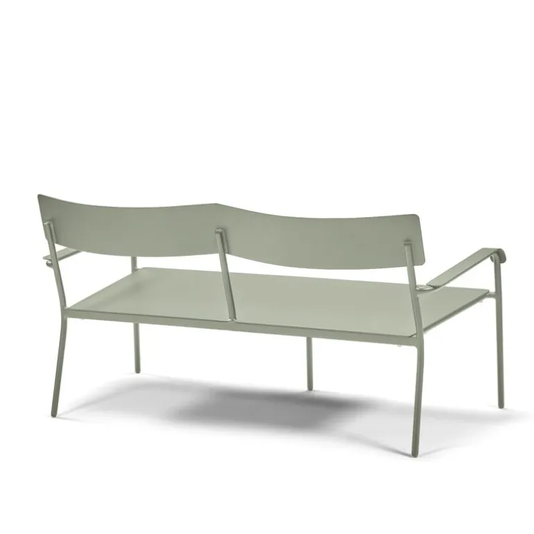 Serax August 2-sitsbänk med ryggstöd, grön