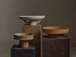 Serax Dune skål, hög, 30,5 cm, brun marmor