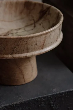 Serax Dune skål, hög, 30,5 cm, brun marmor