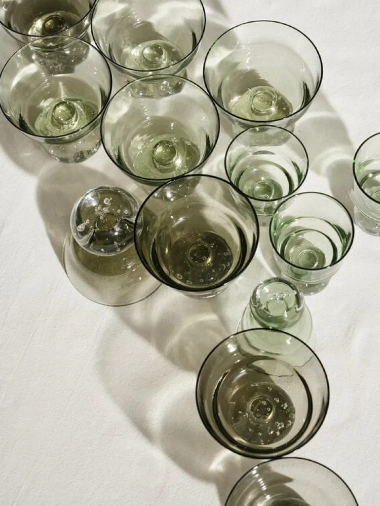 Serax Eternal snow stjälkglas, S, grön