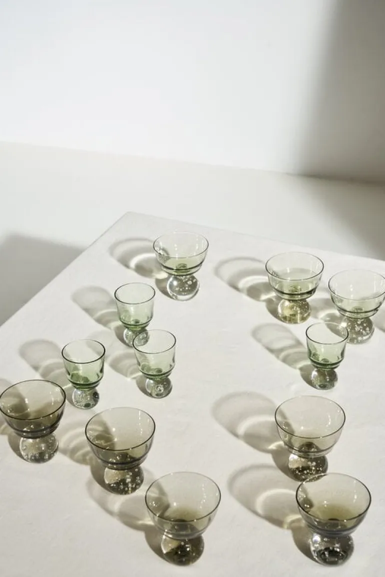 Serax Eternal Snow stjälkglas, M, grön