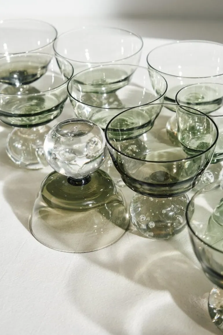 Serax Eternal Snow stjälkglas, M, grön