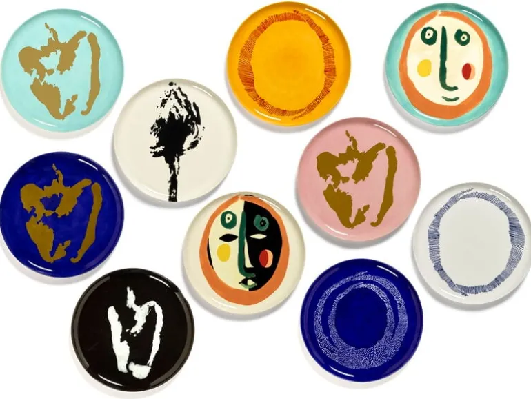 Serax Feast serveringsfat, vit - blå