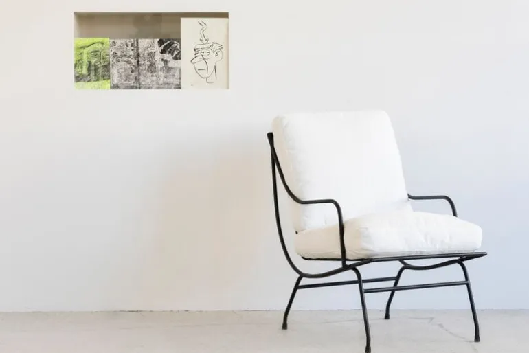 Serax Stresa fåtölj, vit - svart