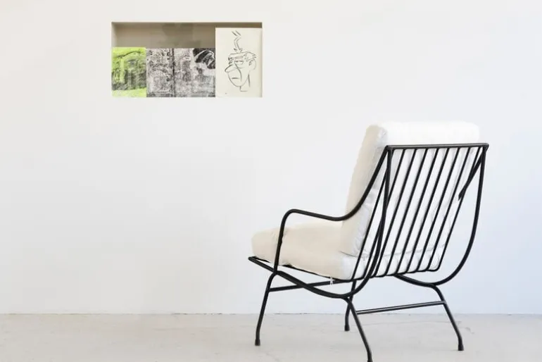 Serax Stresa fåtölj, vit - svart