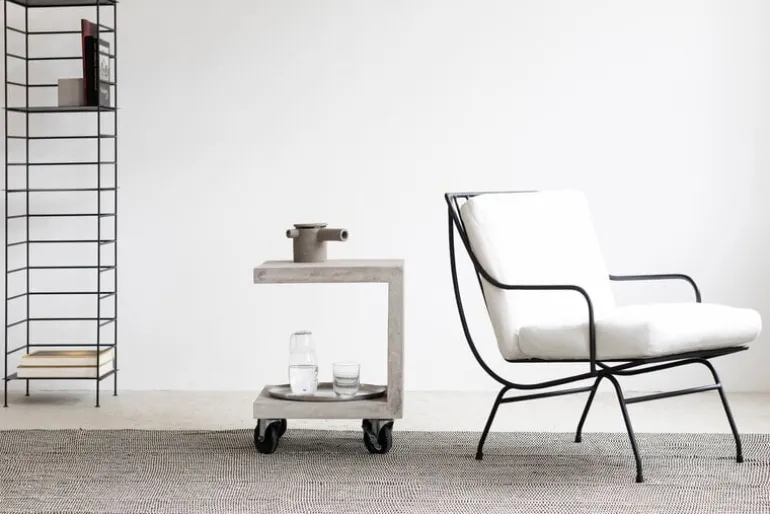 Serax Stresa fåtölj, vit - svart