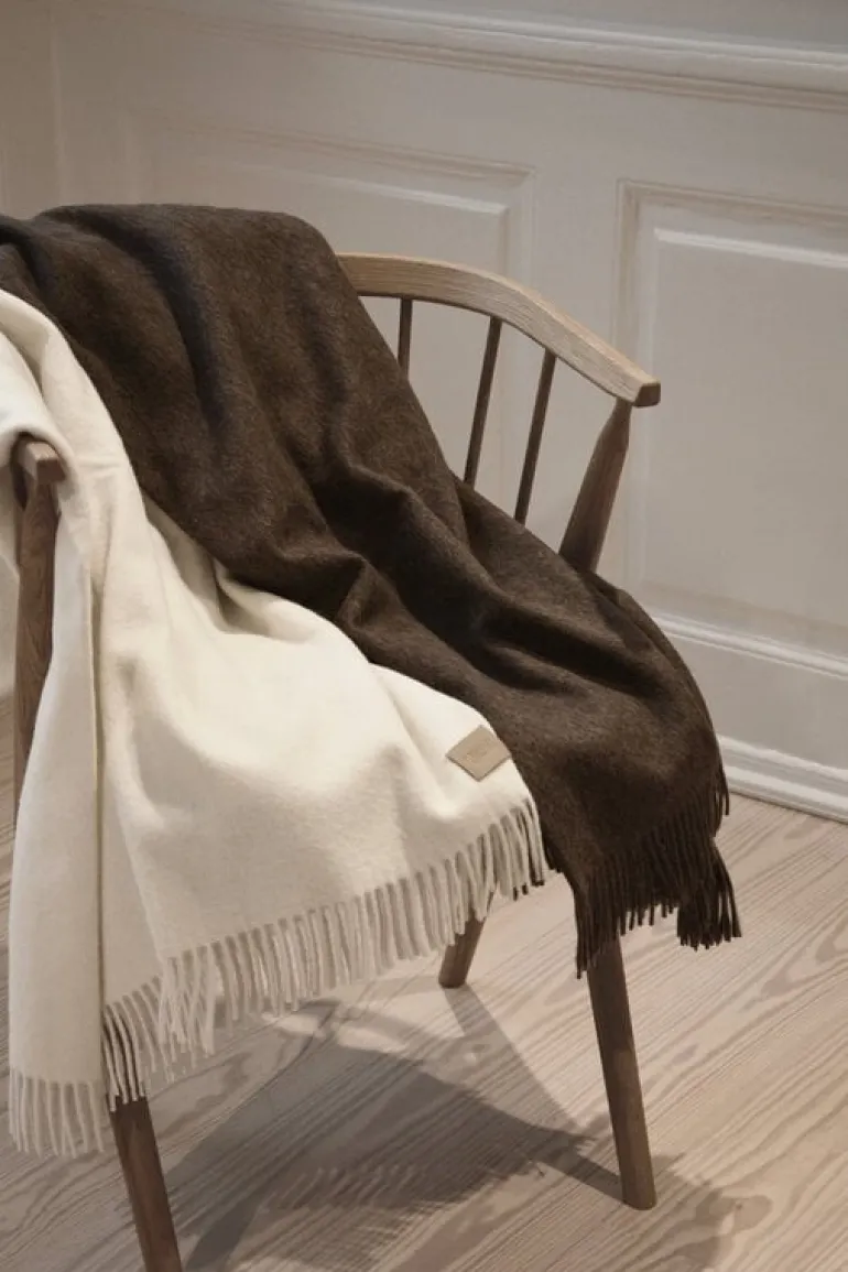 Sibast Alpaca pläd, mörkbrun