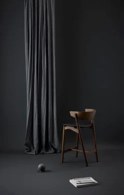 Sibast No 7 barstol 65 cm, svart - svart läder