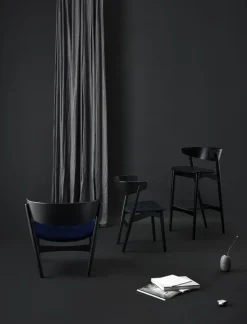 Sibast No 7 barstol 75 cm, svart - svart läder