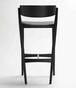Sibast No 7 barstol 75 cm, svart - svart läder