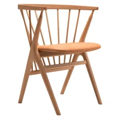 Sibast No 8 stol, oljad bok - cognac läder