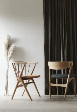 Sibast No 8 stol, oljad ek - konjaksfärgat läder