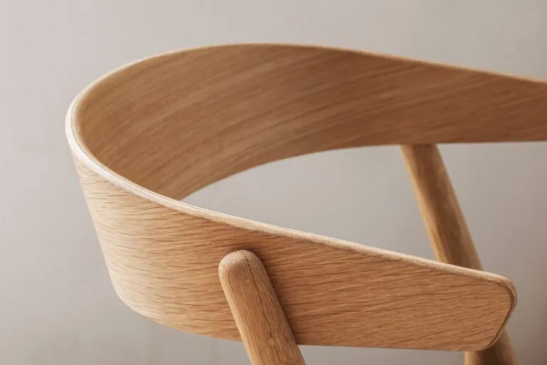 Sibast No 9 stol, oljad ek - antracitläder