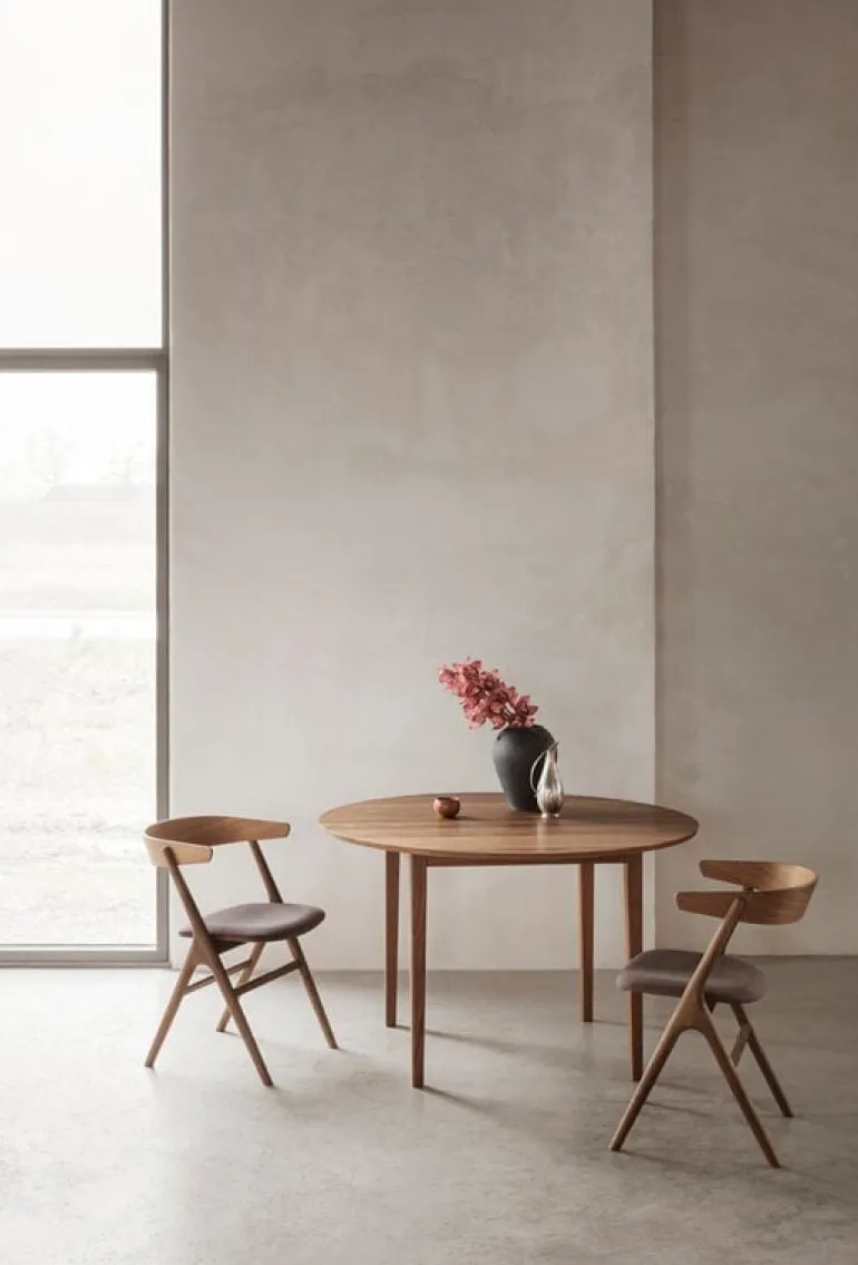 Sibast No 9 stol, oljad ek - antracitläder