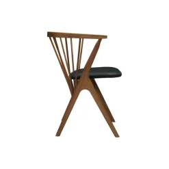 Sibast No 8 stol, oljad ek - antracitläder