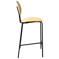 Sibast Piet Hein barstol 65 cm, svart - vitlackad ek