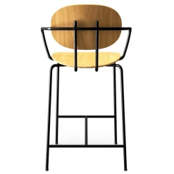 Sibast Piet Hein barstol med armstöd, 65 cm, svart - oljad ek