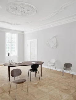 Sibast Piet Hein stol, krom - svartlackerad ek